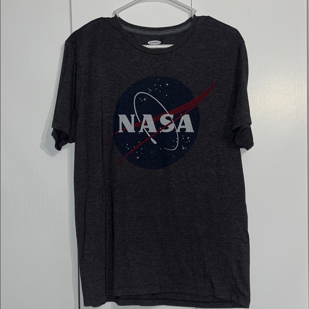 Old Navy Black Crewneck T‑Shirt with White Logo